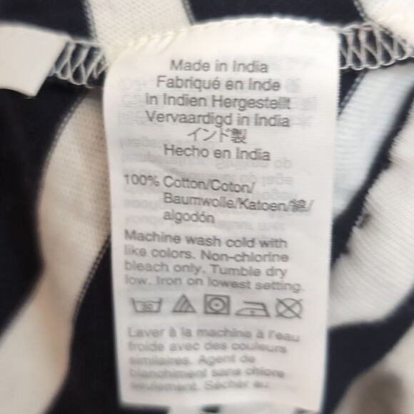 J. CREW Nwot High Low cotton Striped Maxi Dress | Navy & White Size S - Picture 6 of 6